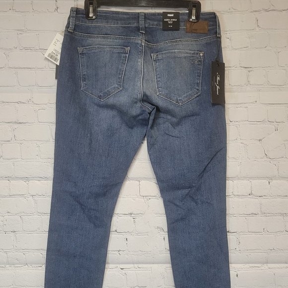 Mavi Alexa Ankle Mid Rise Women's Skinny Jeans Medium Washed - Size 28 - Picture 2 of 4